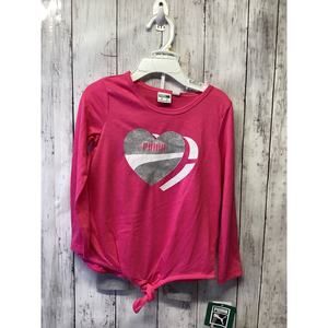 Puma girl's size 4T long sleeve top pink